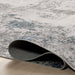 Washable Blue Grey Abstract Area Rug 160x230 cm