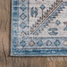 Washable Blue Medallion Area Rug for High Traffic Homes