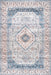 Washable Blue Medallion Area Rug for High Traffic Homes