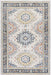 Washable Blue Medallion Area Rug for Home Decor