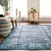 Washable Blue Rug for Busy Households and Pets