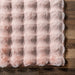 Washable Blush Checkered Plush Cloud Area Rug