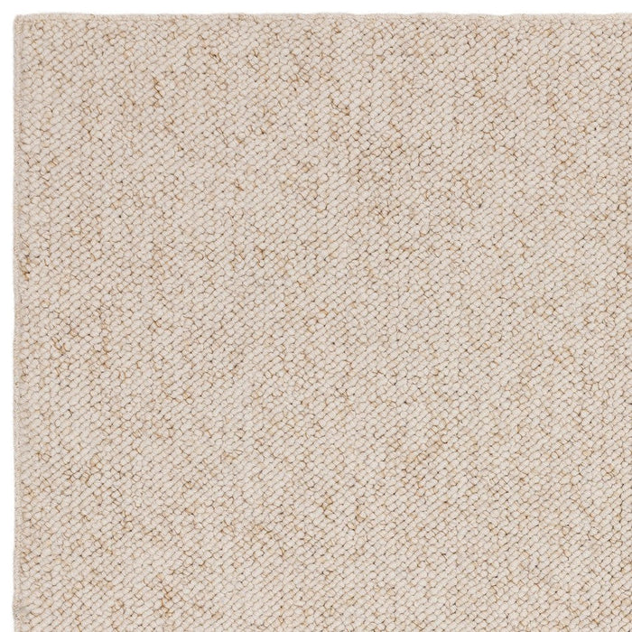 Washable Boden Modern Plain Bobble Textured Soft-Touch Polyester Flatweave Ivory Rug