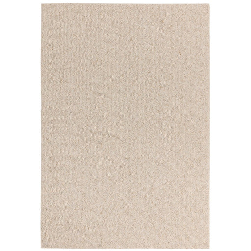 Washable Boden Modern Plain Bobble Textured Soft-Touch Polyester Flatweave Ivory Rug