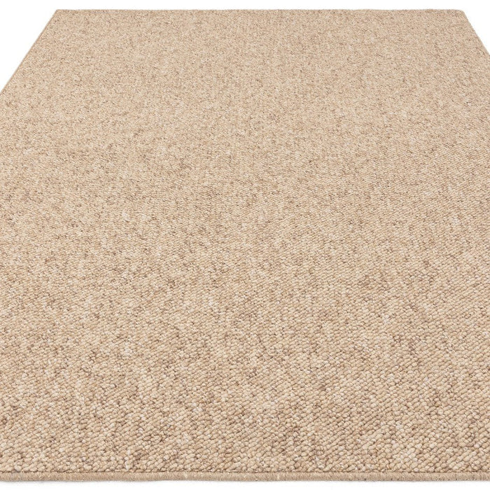 Washable Boden Modern Plain Bobble Textured Soft-Touch Polyester Flatweave Sand Rug