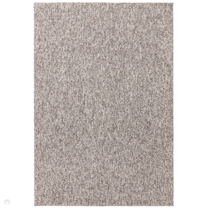 Washable Boden Modern Plain Bobble Textured Soft-Touch Polyester Flatweave Stone Grey Rug