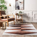 Washable Brown Diamond Area Rug 140x200 cm