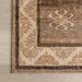 Washable Brown Medallion Area Rug for Home Décor