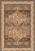 Washable Brown Medallion Area Rug for Home Décor