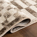 Washable Brown Tiled Area Rug for High Traffic Areas