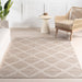 Washable Brown Trellis Area Rug 160x230 cm