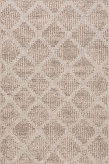 Washable Brown Trellis Area Rug 160x230 cm