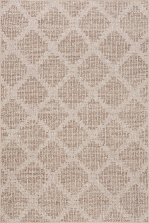 Washable Brown Trellis Area Rug 160x230 cm