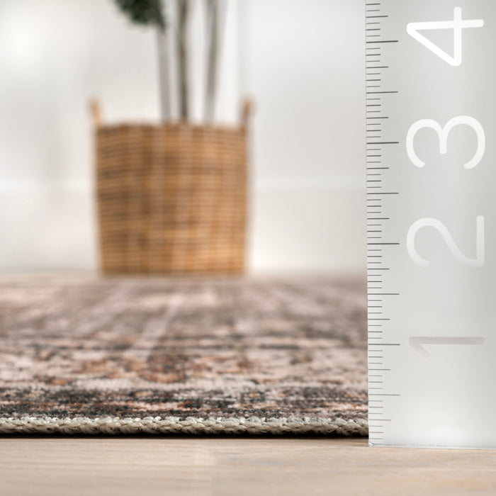 Washable Brown Vintage Area Rug 150x240 cm