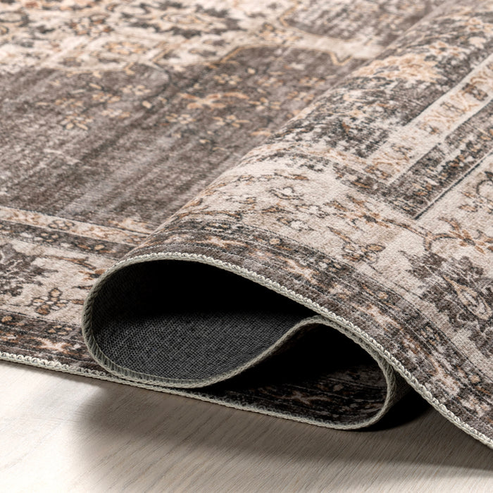 Washable Brown Vintage Area Rug 150x240 cm