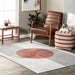 Washable Burnt Orange Desert Sunset Area Rug 150x240 cm