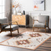 Washable Colorful Shapes Area Rug 152 X 244 Cm Ivory