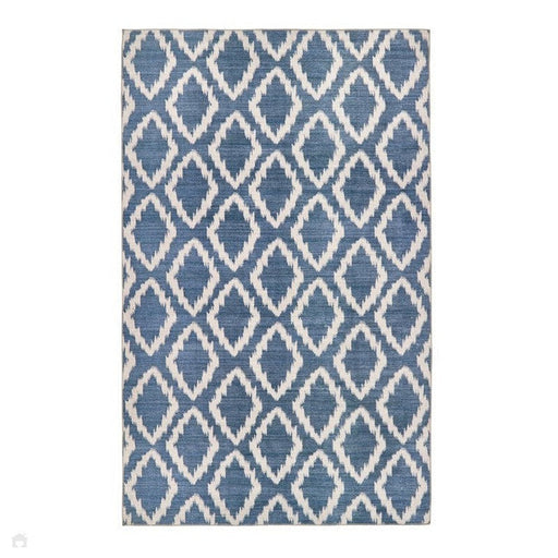 Washable Como Flatweave Blue Rug