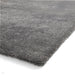 Washable Cove Sleek Low Pile Texture Soft Plain Polyproplene Shaggy Charcoal Rug