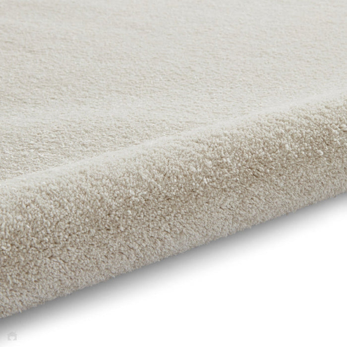 Washable Cove Sleek Low Pile Texture Soft Plain Polyproplene Shaggy Cream Rug