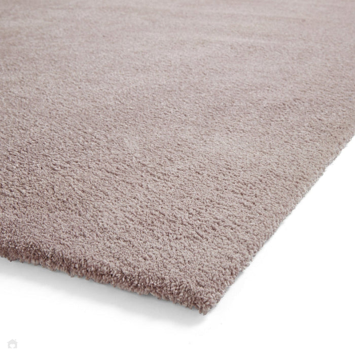 Washable Cove Sleek Low Pile Texture Soft Plain Polyproplene Shaggy Rose Rug