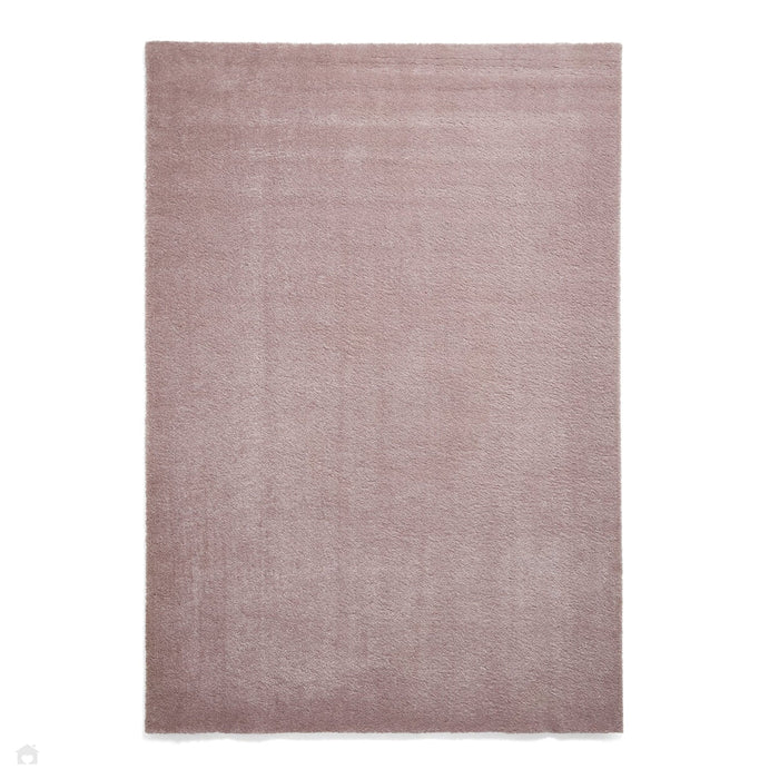 Washable Cove Sleek Low Pile Texture Soft Plain Polyproplene Shaggy Rose Rug