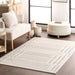 Washable Cream Geometric Rug 140x200 cm