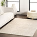 Washable Cream Geometric Textured Rug 160x230 cm