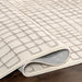 Washable Cream Geometric Textured Rug 160x230 cm