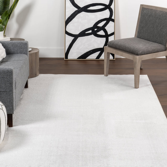 Washable Cream Solid Nori Rug for Living Room 160x230 cm