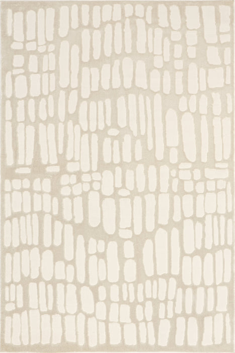 Washable Cream Textured Area Rug 150cm x 240cm