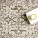 Washable Cream Vines Area Rug for Home Décor