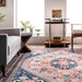 Washable Dark Blue Medallion Area Rug 160x230 cm