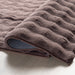 Washable Dark Brown Checkered Plush Cloud Rug 140x200 cm