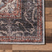 Washable Dark Grey Geometric Medallion Rug 150x240 cm