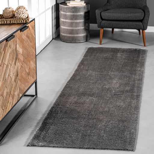 Washable Dark Grey Shag Area Rug 120x180 cm