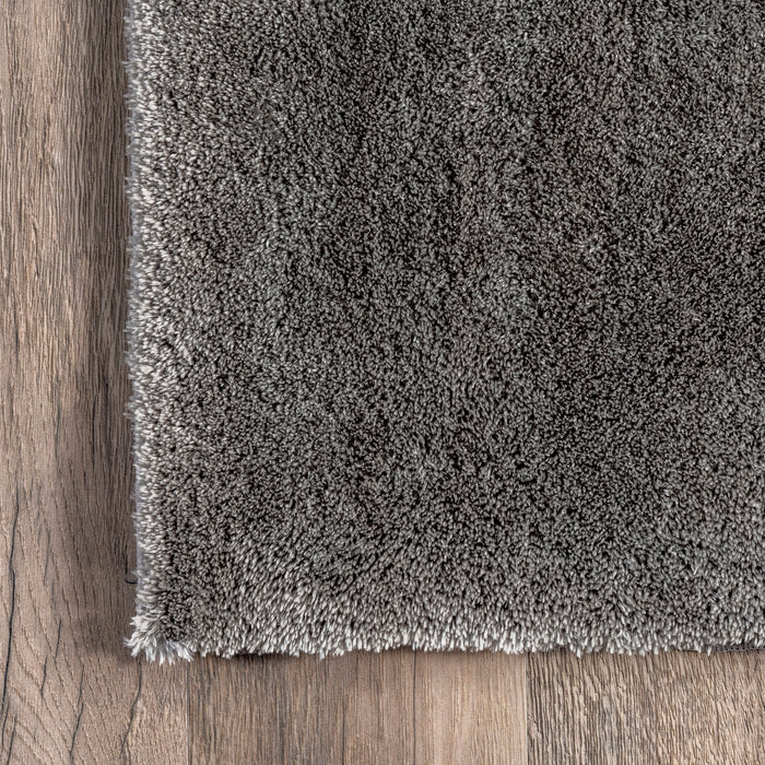 Washable Dark Grey Shag Area Rug 90x150 cm