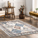 Washable Diamond Area Rug in Blue Multicolor 120x180 cm