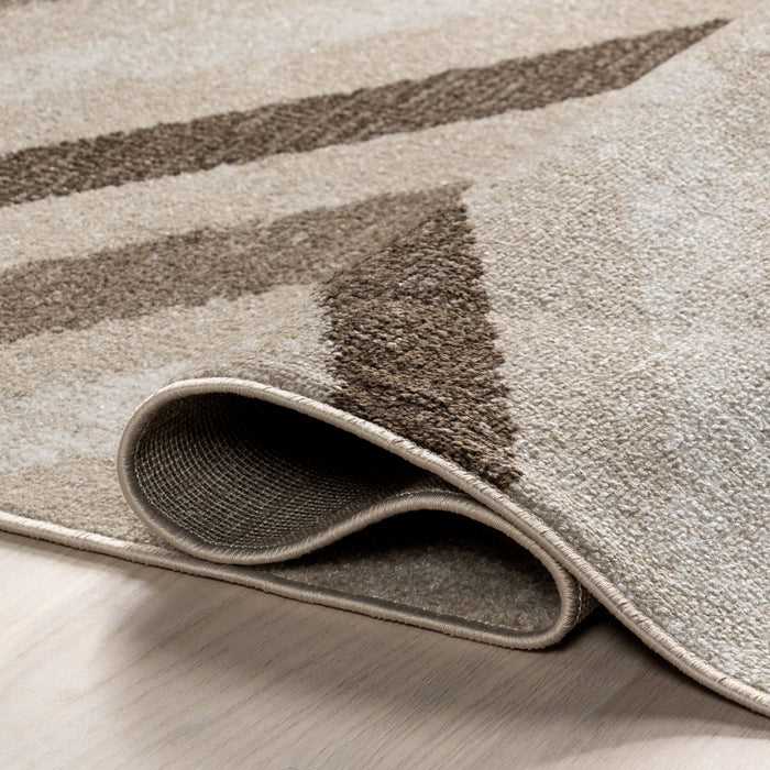 Washable Distressed Area Rug 160 x 230 cm Light Brown