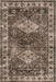 Washable Distressed Rug in Dark Brown for Modern Spaces