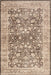 Washable Floral Area Rug 80cm Dark Brown