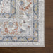 Washable Floral Medallion Rug in Rust for Living Room