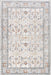 Washable Floral Medallion Rug in Rust for Living Room