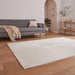 Washable Flores 1924 Modern Super-Soft Spiral Textured Eco-Friendly Recycled Polyester Pile Cream/Ivory Rug