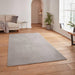 Washable Flores 1924 Modern Super-Soft Spiral Textured Polyester Pile Grey/Light Grey Rug