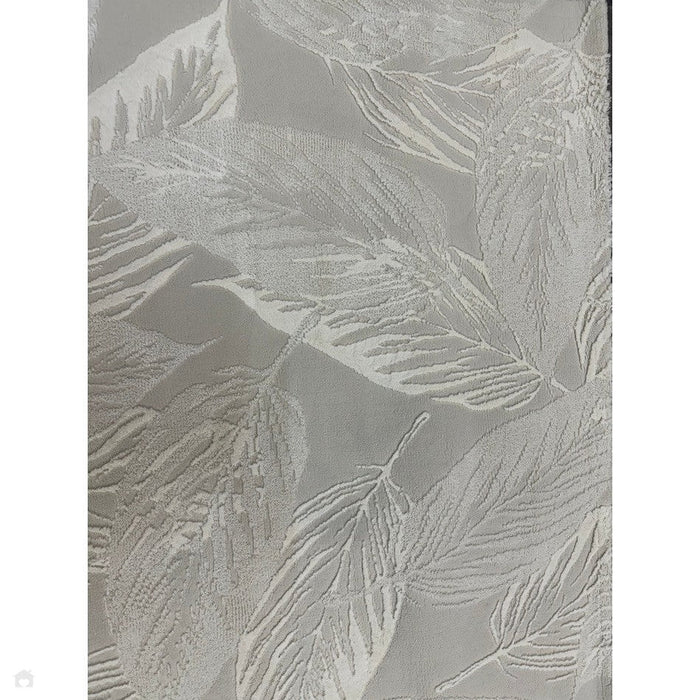 Washable Flores 1925 Modern Super-Soft Floral Leaves Verdant Textured Eco-Friendly Recycled Polyester Pile Cream/Ivory Rug