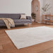 Washable Flores 1925 Modern Super-Soft Floral Leaves Verdant Textured Eco-Friendly Recycled Polyester Pile Cream/Ivory Rug