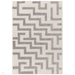 Washable Freja Cove Modern Abstract Soft-Touch Hi-Low Textured Flatweave Grey Rug