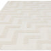 Washable Freja Cove Modern Abstract Soft-Touch Hi-Low Textured Flatweave Ivory Rug