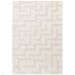 Washable Freja Cove Modern Abstract Soft-Touch Hi-Low Textured Flatweave Ivory Rug